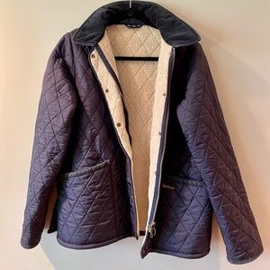 Navy authentic Barbour jacket